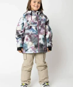 2117 of Sweden Juniors' Light Padded Ski Jacket Kidden Aop Grape
