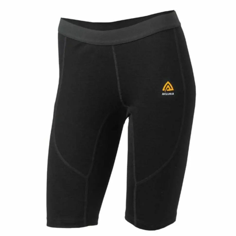 Aclima Warmwool Long Shorts Women's Jet Black
