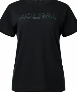 Aclima Women's LightWool 140 Classic Tee Logo Jet Black