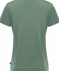 Aclima Women's LightWool 140 Classic Tee Logo Dark Ivy