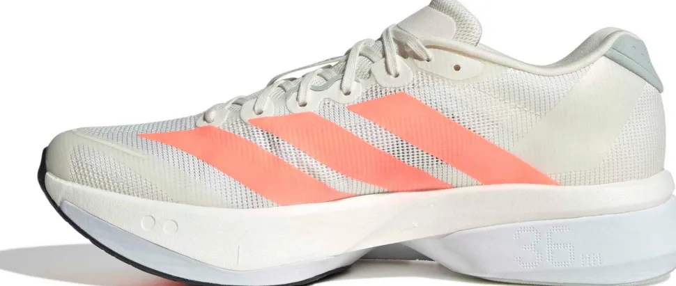 Adidas Men's Adizero Boston 13 Off White / Lucid Orange / Grey