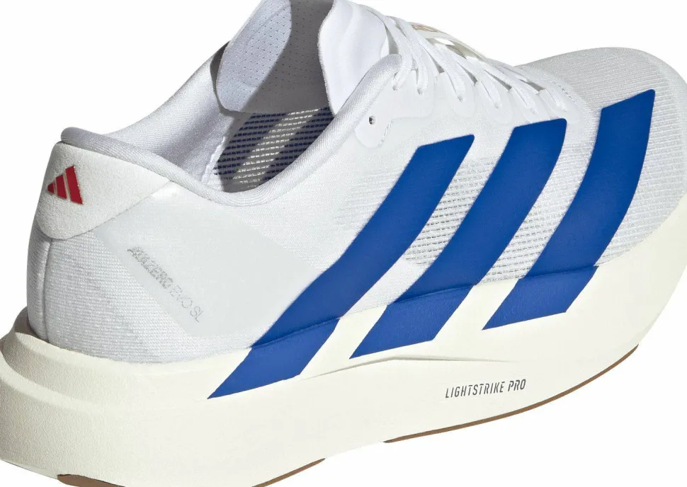 Adidas Men's Adizero Evo SL Cloud White / Royal Blue / Pure Ruby