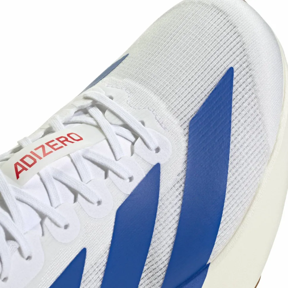 Adidas Men's Adizero Evo SL Cloud White / Royal Blue / Pure Ruby