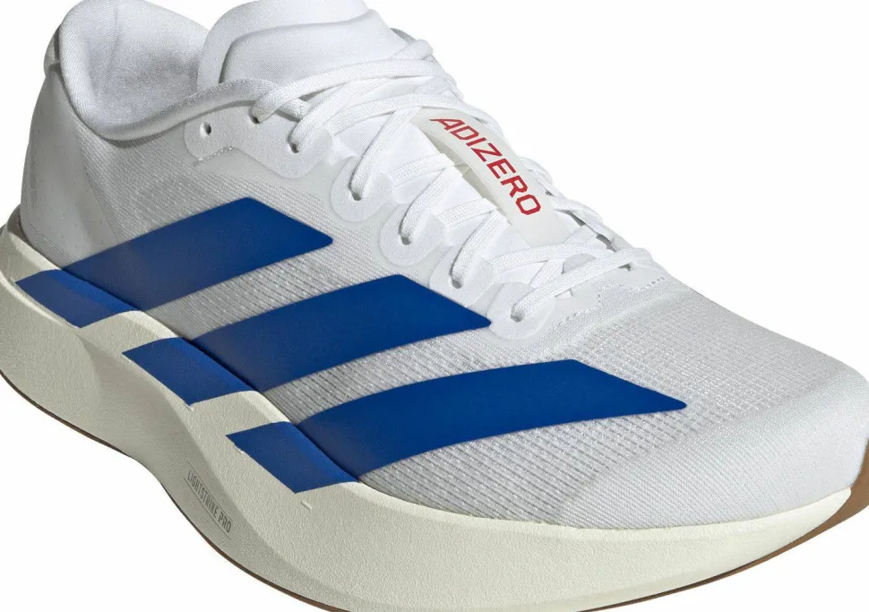 Adidas Men's Adizero Evo SL Cloud White / Royal Blue / Pure Ruby