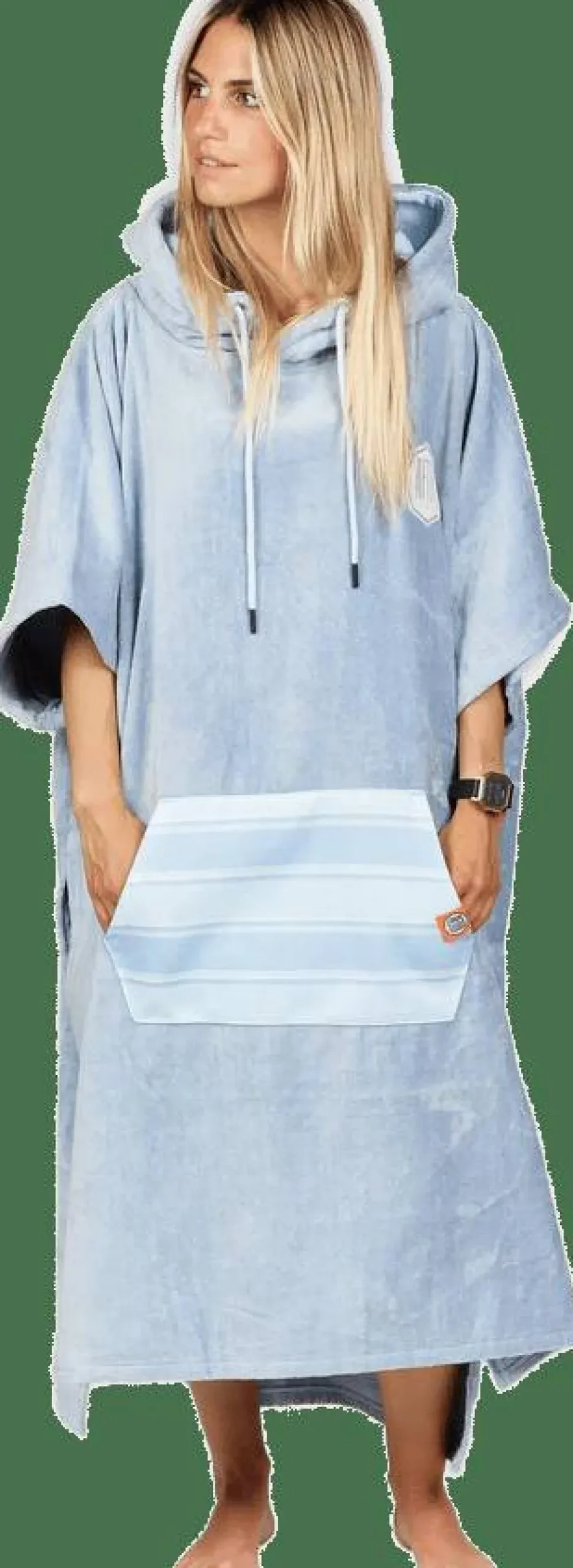After Essentials Poncho High-End Bleached Blue