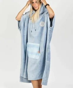 After Essentials Poncho High-End Bleached Blue