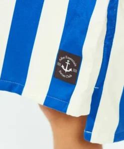 After Essentials Poncho Swim Club Stripes Blue