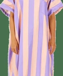 After Essentials Poncho Swim Club Stripes Pink