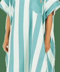 After Essentials Poncho Swim Club Stripes Green