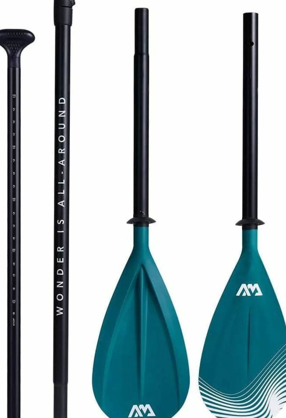 Aqua Marina Dual-Tech 2-in-1 Adjustable Aluminum SUP & Kayak Paddle Jade Green