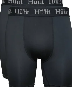 Avignon Men's AFTER Hunt Boxer Long 2-pack Basic Black
