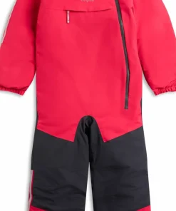 Bergans Kids' Lilletind Insulated Shell Coverall Alpine Rose/dark Shadow Grey