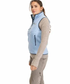 Bergans Women's Lunnan Pile Fleece Vest Cool Blue