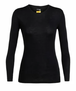 Icebreaker Women's 175 Everyday Longsleeve Crewe Black