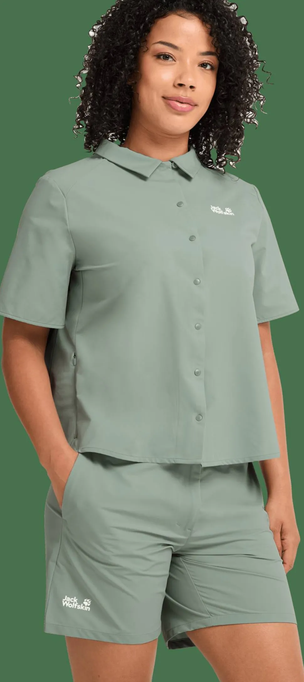 Jack Wolfskin Women's Prelight Suncool Shirt Green Zinnia