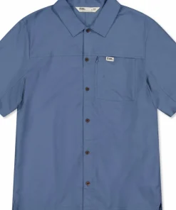 Mons Royale Men's At Merino Short Sleeve Shirt Horizon Blue