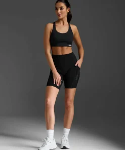 2XU Women's Form Stash Hi-Rise Bike Short Black/black1